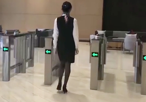 Building lobby speed gate